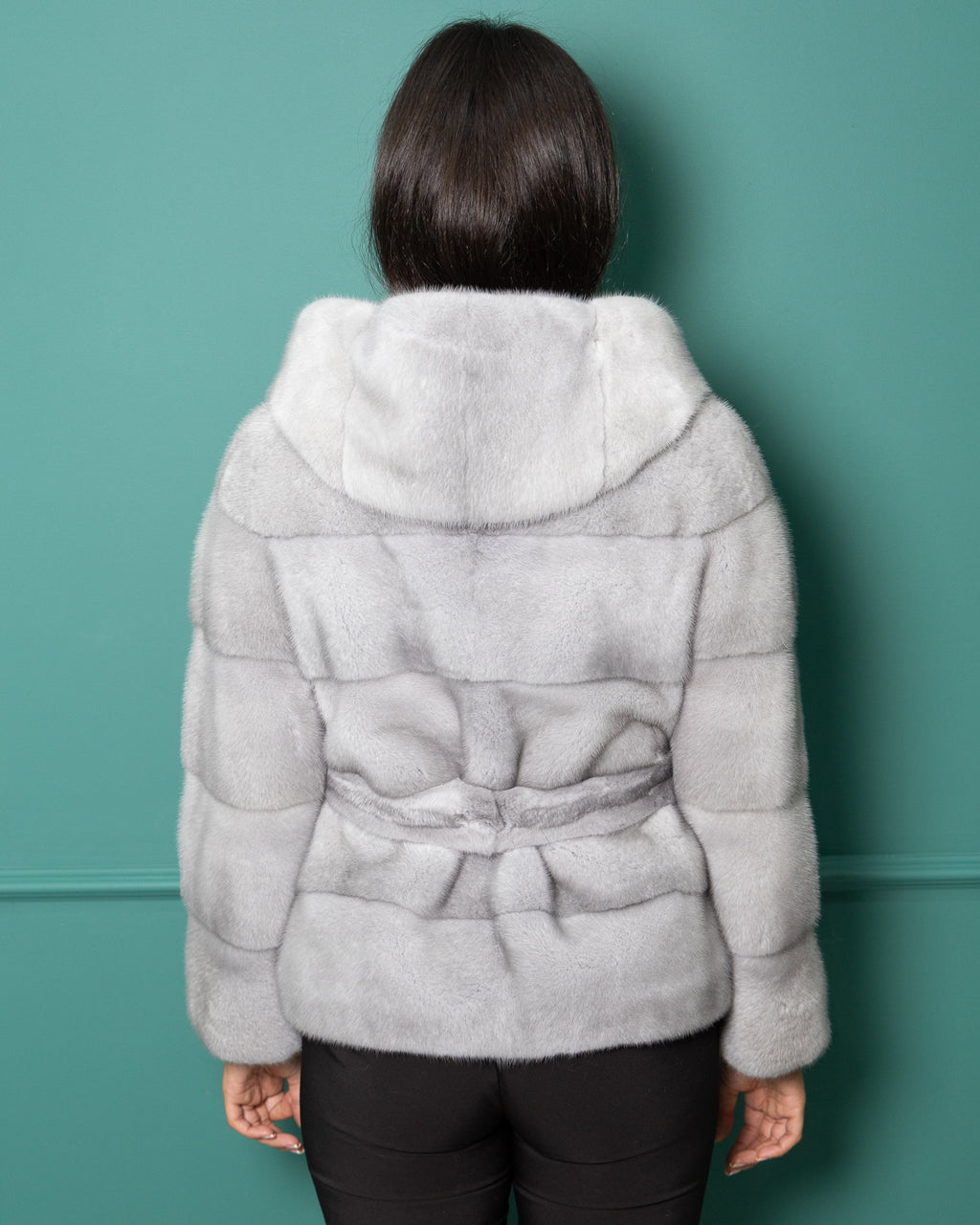 VESTE EN VISON SAPHIR