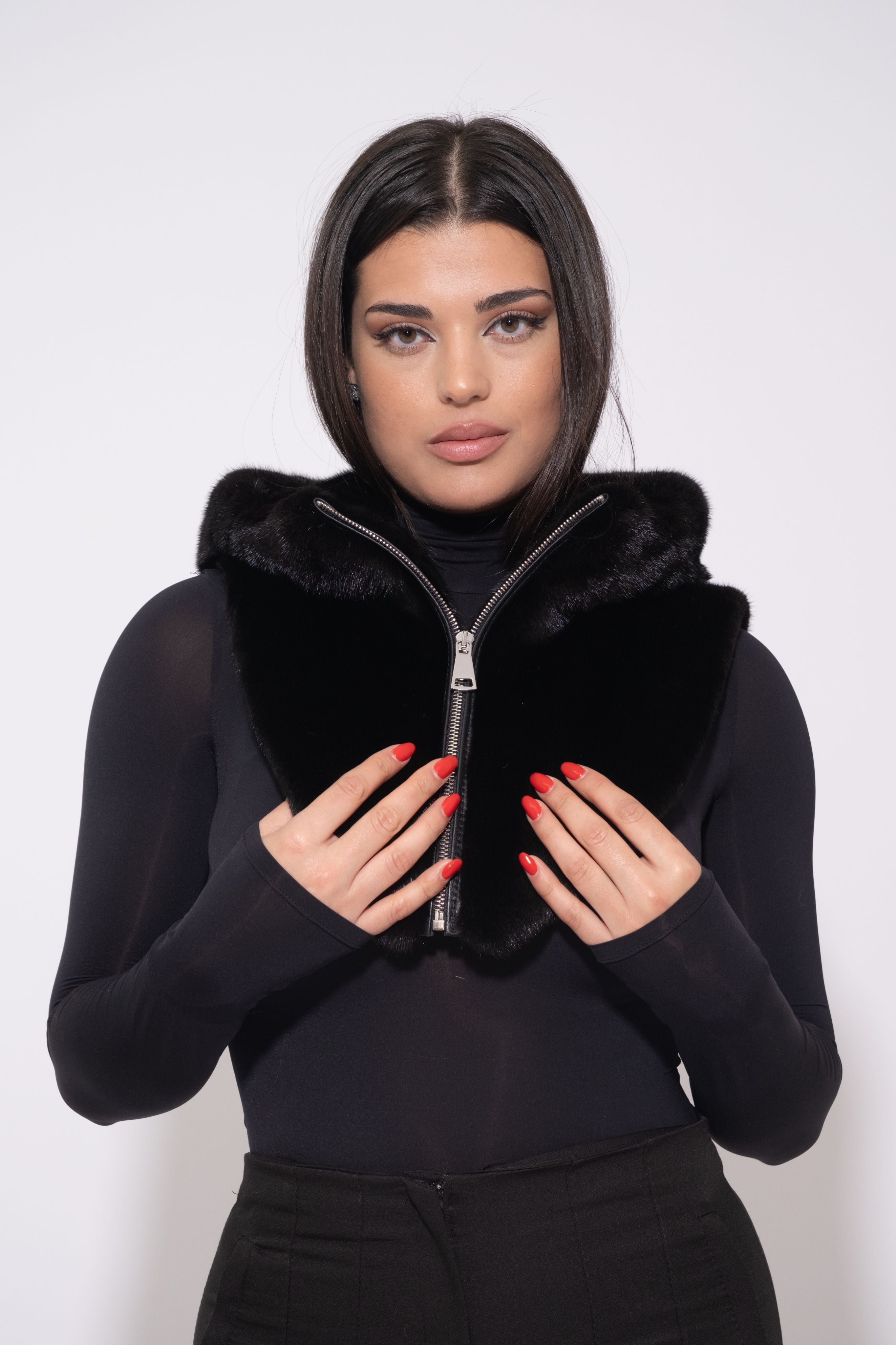 PRE ORDINE- Cappuccio in Visone