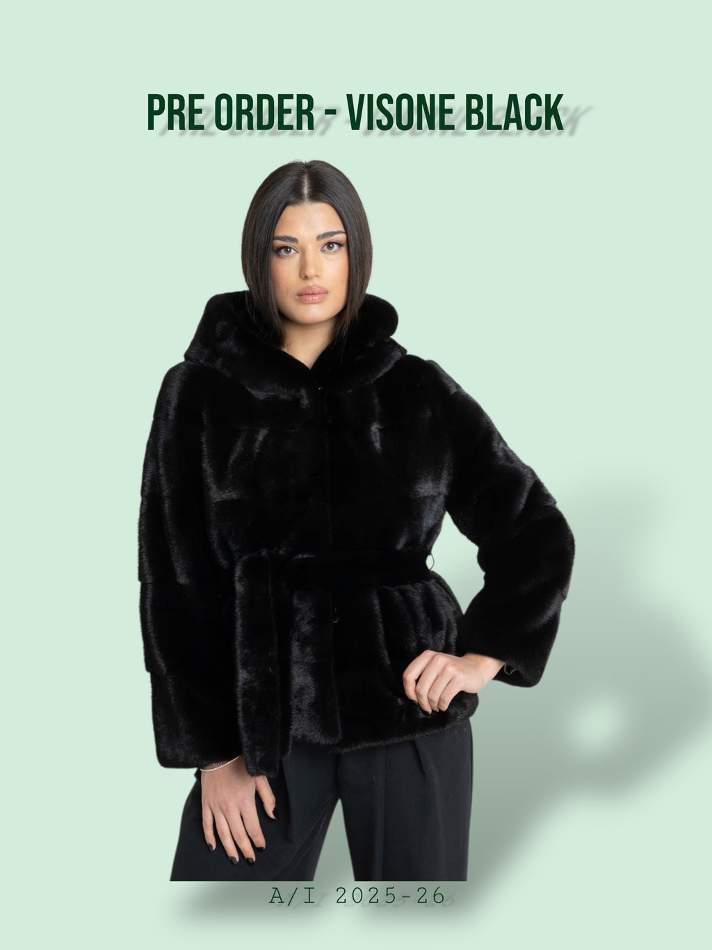 Visone Nero Orizzontale Top Quality