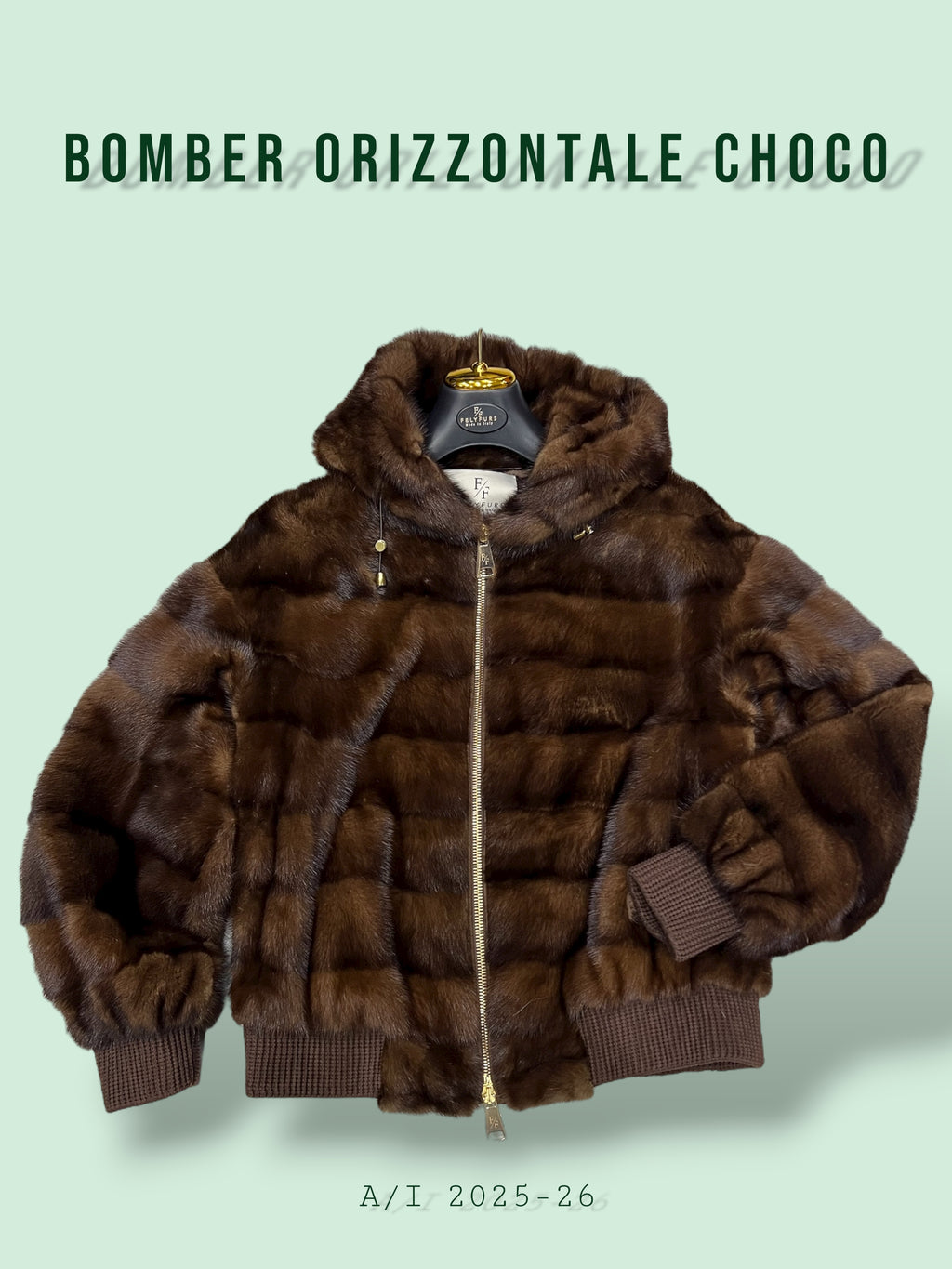 PRE ORDINE- Bomber Visone Orizzontale