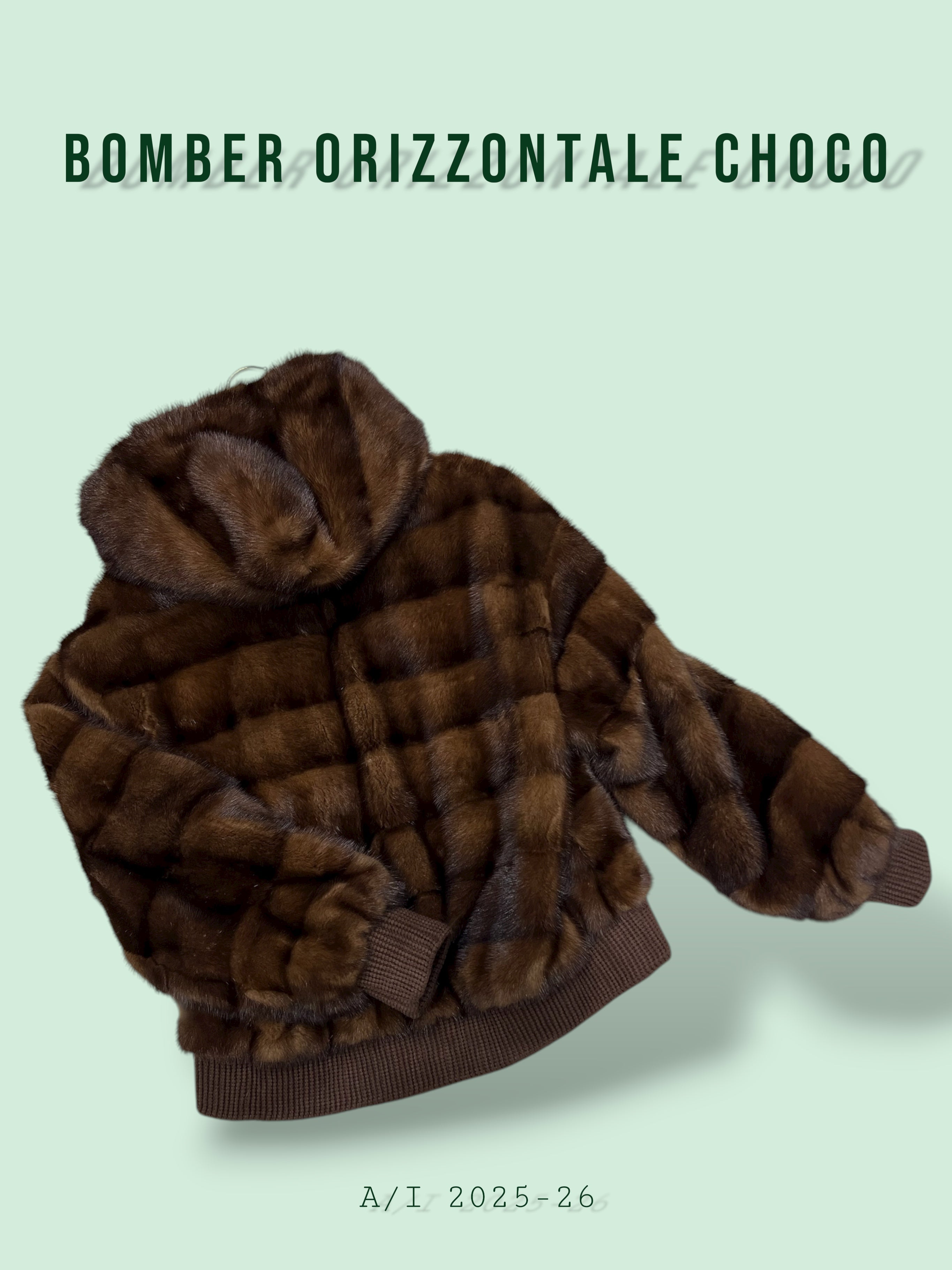 PRE ORDINE- Bomber Visone Orizzontale