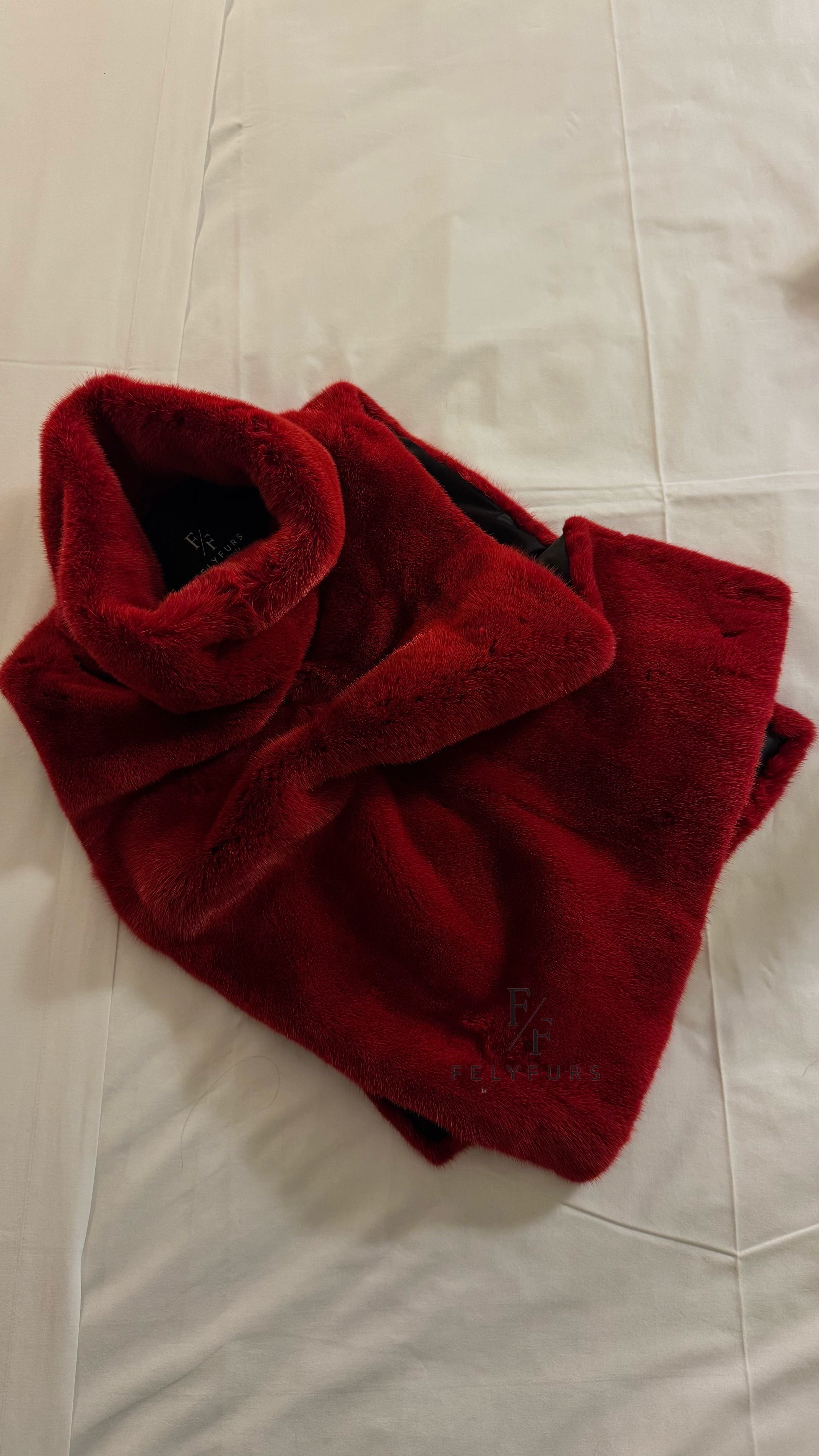 Pettorina in Visone Rosso