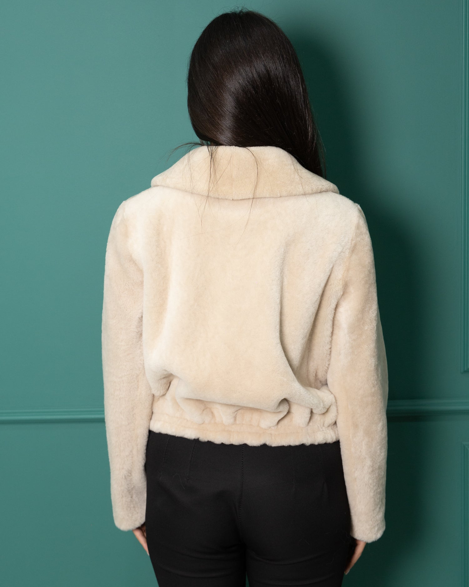 Veste en peau lainée de tous les jours
