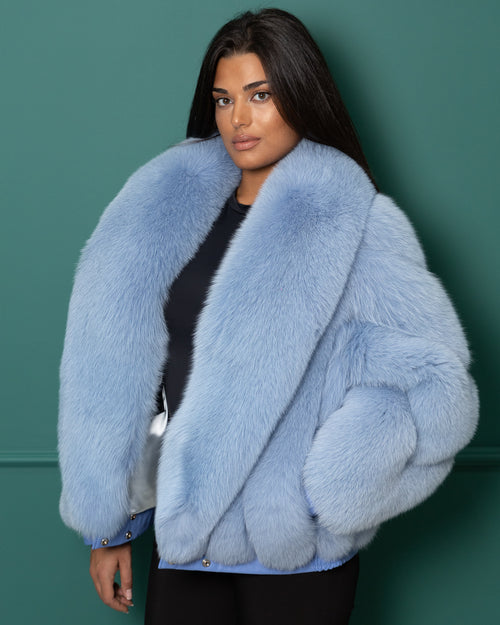 Bomber Comfy “Chiara” Azzurro Polvere